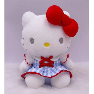 4in Sitting Hello Kitty Keychain – Blue Countryside