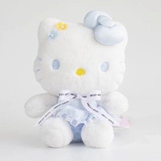 Hello Kitty Blue Bowtie Pearl Flower